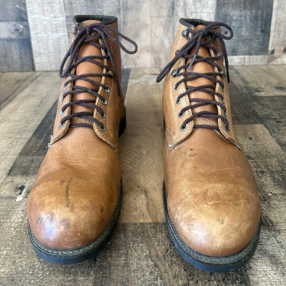 Chippewa Vintage Steel Toe Ankle Brown Work Boots Mens 12 - Picture 6 of 12